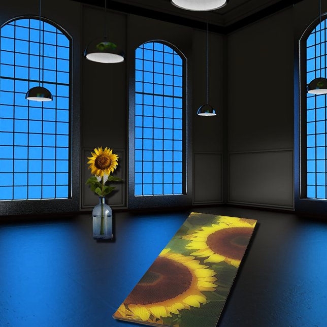 Bold sunflowers - modern painting yoga mat (Creator Uploaded)