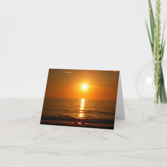 bold sunset on the sea notecard (Front)