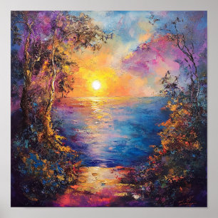 Bold Sunset Sky Glow Wall Art Cosy Home