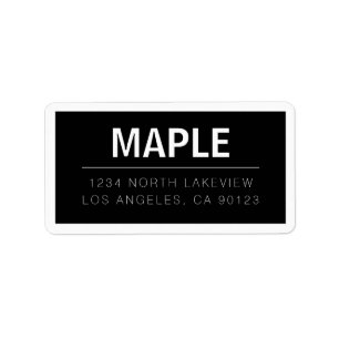 Bold Surname or Business Brand Text w/Border Label