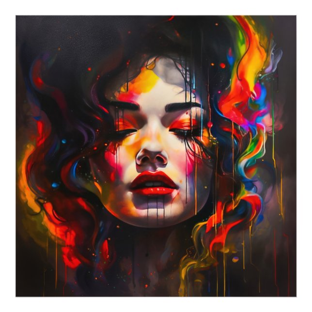 Bold Surreal Portrait  Photo Print (Front)