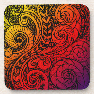 Bold Swirl Hard plastic coaster