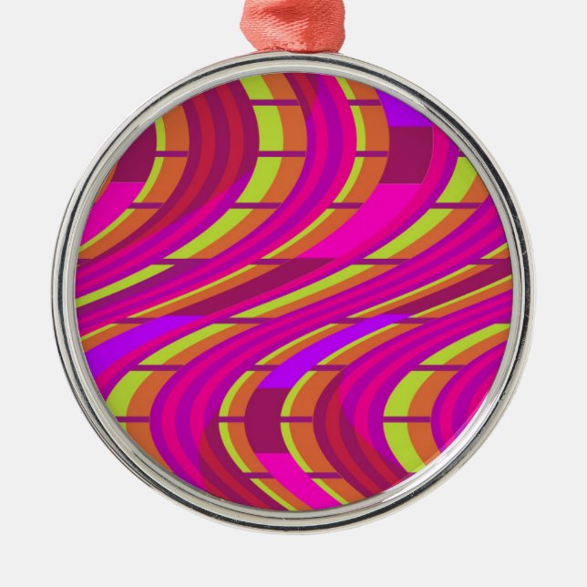 Bold Swirl Metal Tree Decoration (Front)