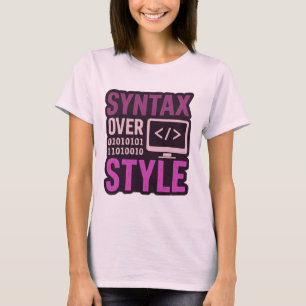 Bold Syntax Over Style Retro Graphic T-Shirt