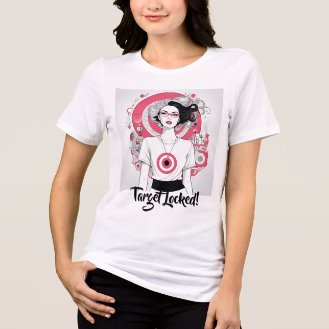 Bold Target Chic Illustration Tri-Blend Shirt (Front)