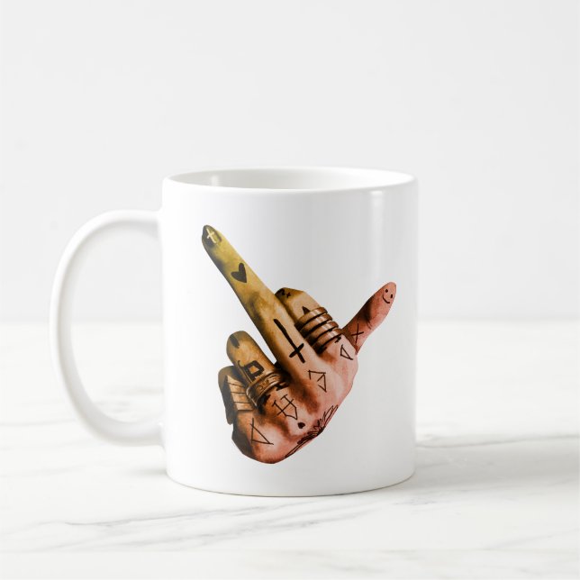 Bold Tattooed Hand Classic Mug (Left)