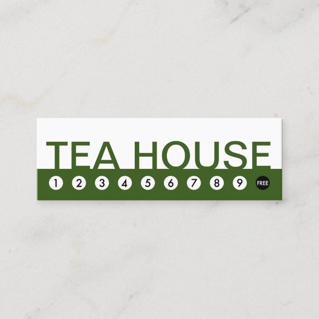 bold TEA HOUSE customer loyalty Card (Front)