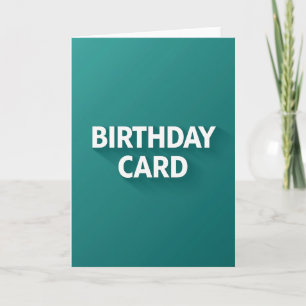 Bold Teal Birthday Card