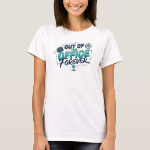 Bold Teal OUT OF OFFICE Fashion Print T-Shirt