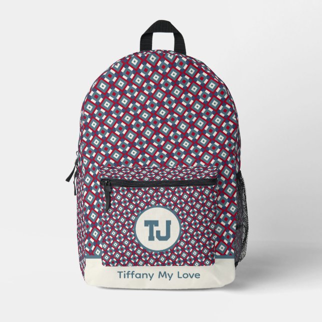 Bold Team Name Personalised Backpack (Front)