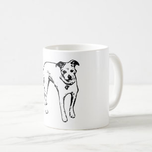 Bold Terrier Mix Portrait Mug