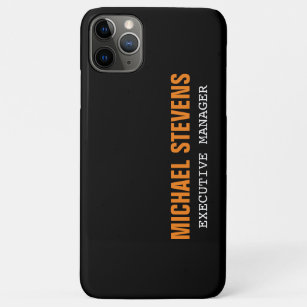 Bold Text Black White Orange Stylish Professional Case-Mate iPhone Case
