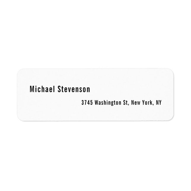 Bold Text Black White Personalised Plain Modern (Front)