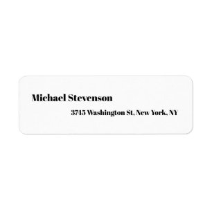 Bold Text Black White Personalized Plain Modern