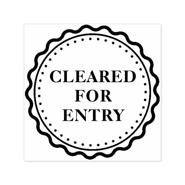 bold text cleared for entry self-inking stamp (Design)