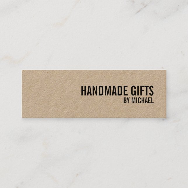 Bold Text Kraft Paper Handmade Gifts Tag (Front)