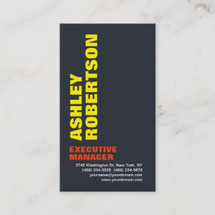 Bold Text Modern Professional Minimalist Business Card
