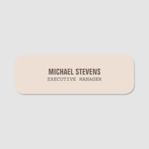 Bold Text Stylish Professional Name Tag