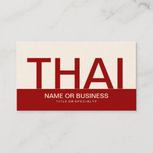 bold THAI (colour customisable) Business Card