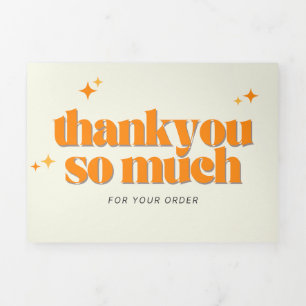 Bold Thank You Card – Cheerful Orange Business Des