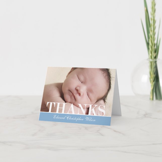 Bold Thanks Thank You Card (Front)