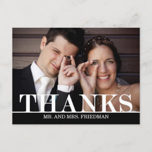 Bold Thanks Wedding Thank You Card