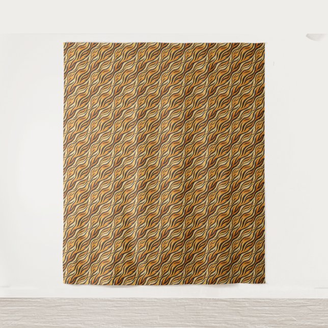 Bold Tiger Stripe Pattern – Exotic Animal Print Tapestry (Front)