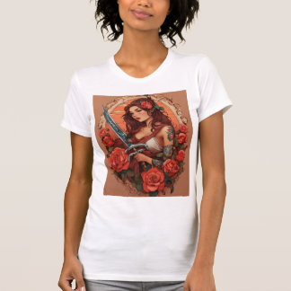 "Bold & Timeless: American Traditional Tattoo Desi T-Shirt