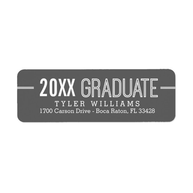 Bold Timeless Editable Colour Graduation Label (Front)