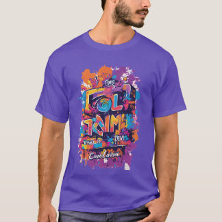 Bold "TIMIS" Text T-Shirt with Colourful