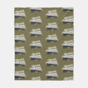 Bold Titanic Custom Name  Fleece Blanket
