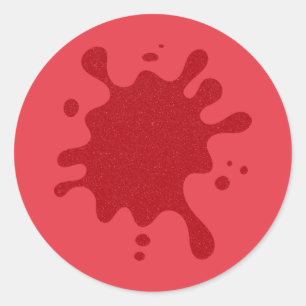 Bold Tomato-Red Splash Round Stickers – Customise