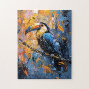 Bold Toucan Oil Painting Jigsaw Puzzle