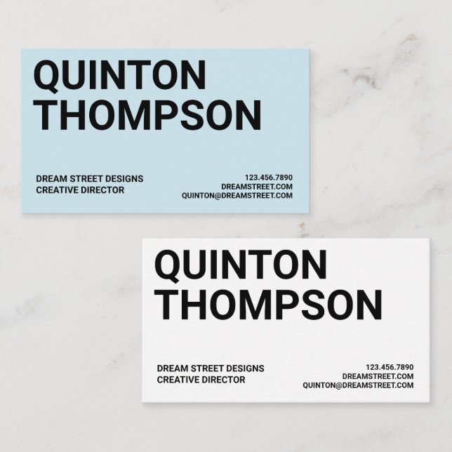 BOLD TRENDY BUSINESS CARD (Front/Back)