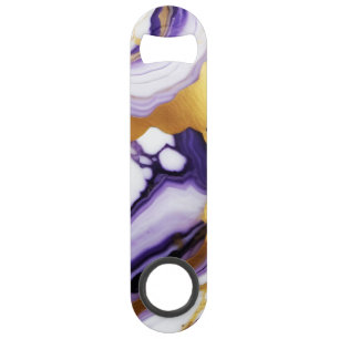 Bold Trendy purple yellow Gold faux marble