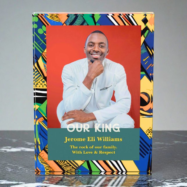 Bold Tribal Christmas Gifts for African Black Men Photo Block (Bold Tribal Christmas Gifts for African Black Men Photo Block)