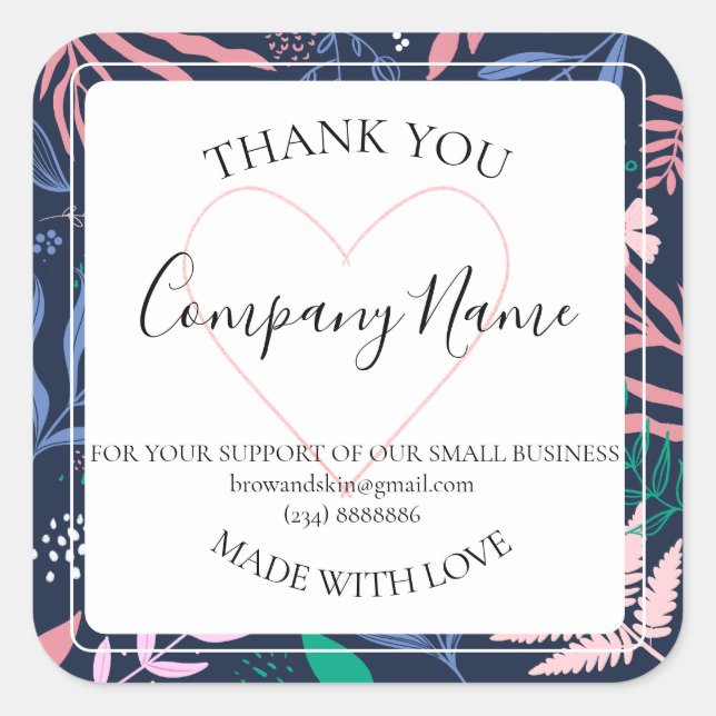 Bold Tropical Botanical Product Label Vibrant  (Front)