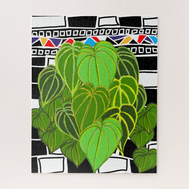 Bold Tropical Floral Art Jigsaw Puzzle (Vertical)