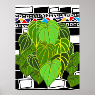 Bold Tropical Floral Art Poster