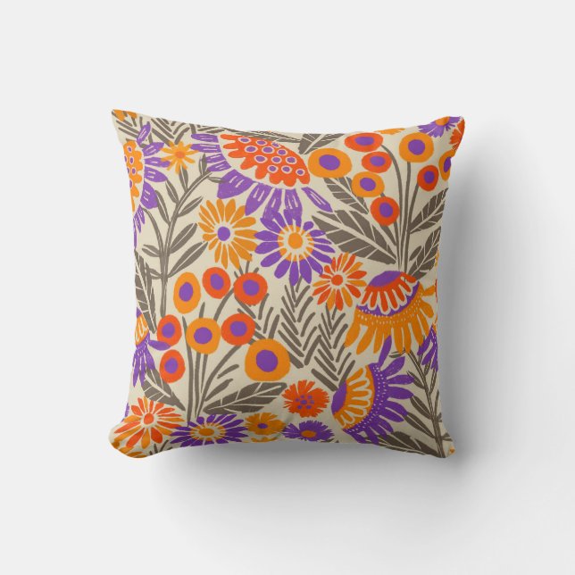 Bold Tropical Floral Cushion (Front)