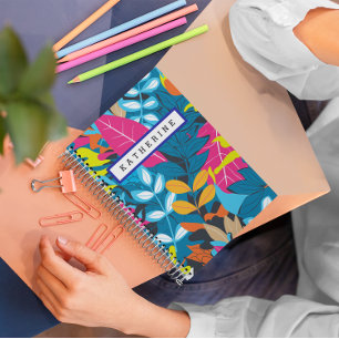 Bold Tropical Leaf Pattern for Creative Minds Notebook