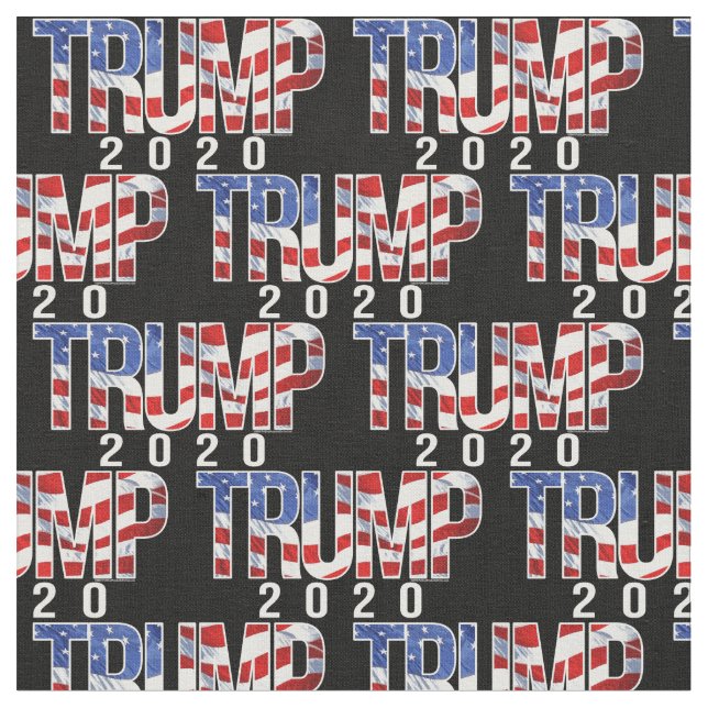 Bold Trump 2020 Pattern Fabric (Close Up)