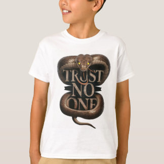 "Bold 'Trust No One' King Snake Graphic for T-Shir T-Shirt