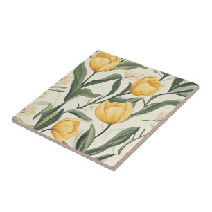 Bold Tulip Ceramic Tiles For Bathroom Floor