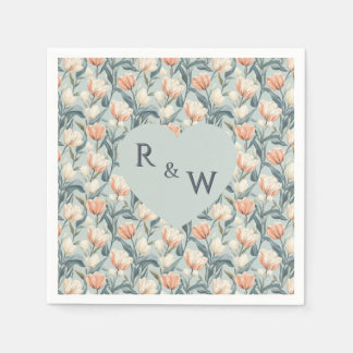 Bold Tulip Flower Destination Wedding Napkins