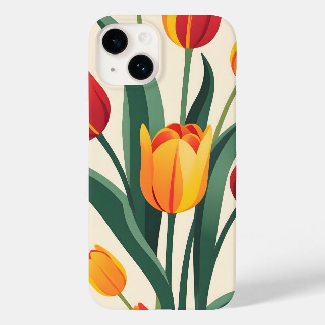 Bold Tulip Illustration Case-Mate iPhone Case (Back)
