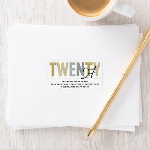 Bold Twenty-Three 2023 New Year Return Address Label