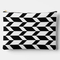 Bold Two Tone Arrow Chevron Stripe Black & White