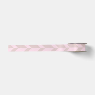 Bold Two Tone Arrow Chevron Stripe Neutral Pinks Satin Ribbon