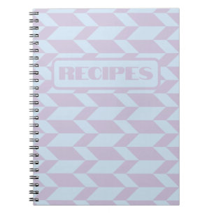Bold Two Tone Arrow Chevron Stripe Powder Pastel Notebook